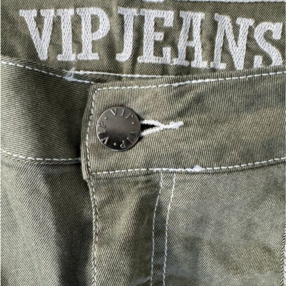 VIP JEANS green Cargo Jeans Juniors 17 plus size - Picture 5 of 8